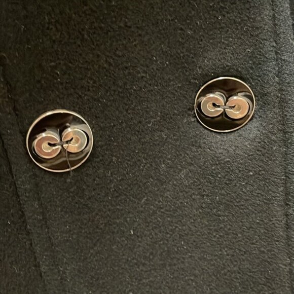 Mackage - Classic Wool Cashmere Blend Pea Coat Jacket - Black - Small - Picture 4 of 16